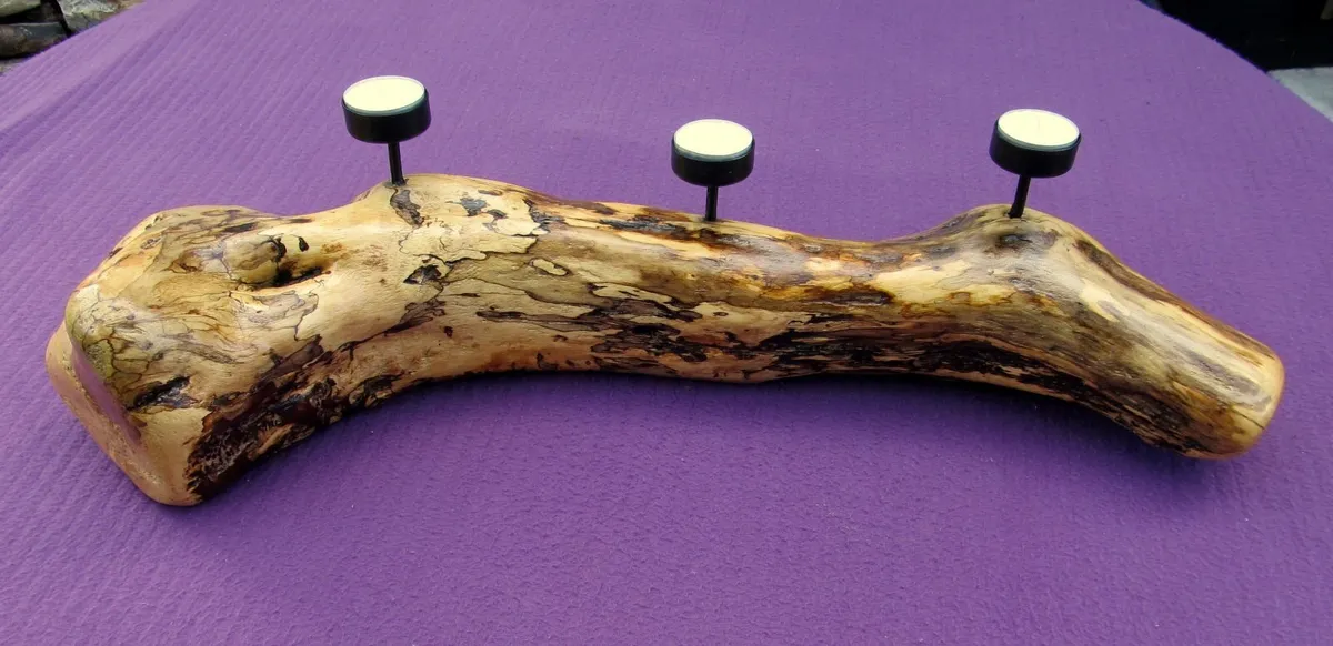 T-Light candle holder made from Solid wood. - Image 4