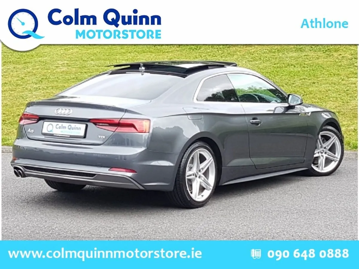 Audi A5 S-line 2.0 TDI Auto - Sunroof - Flat Bott - Image 4