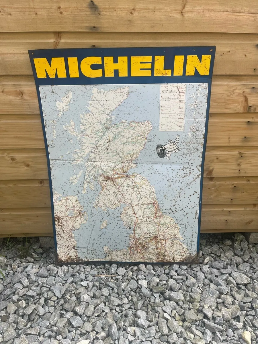 1970s Michelin North Uk & Scotland Roadmap Sign - Image 1