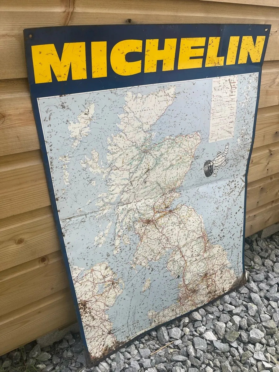 1970s Michelin North Uk & Scotland Roadmap Sign - Image 2