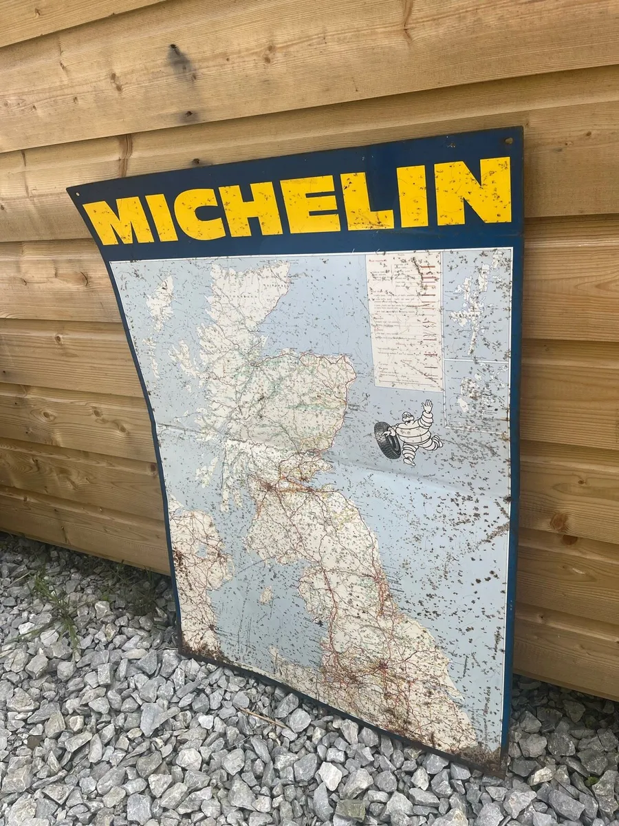 1970s Michelin North Uk & Scotland Roadmap Sign - Image 3