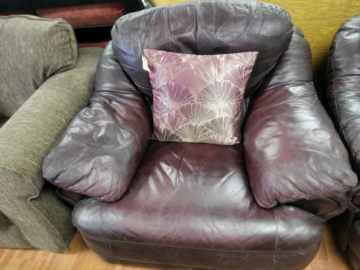 North West Hospice Charity Shop leather chairs + 3 - Image 2