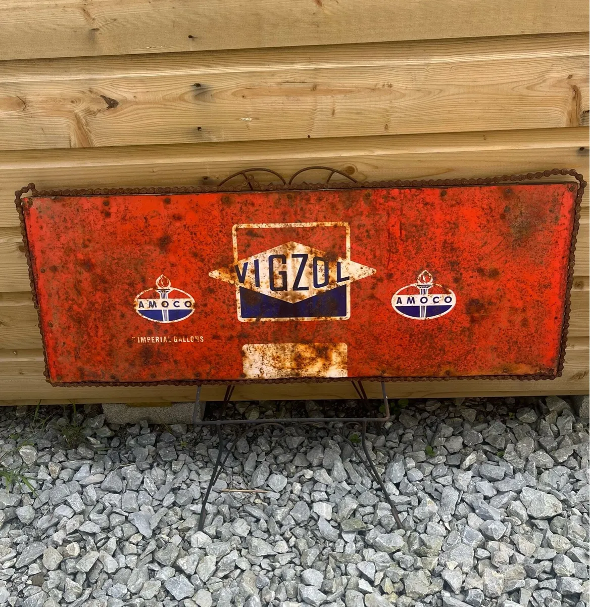 Antique Vigzol Amoco Sign - Image 1