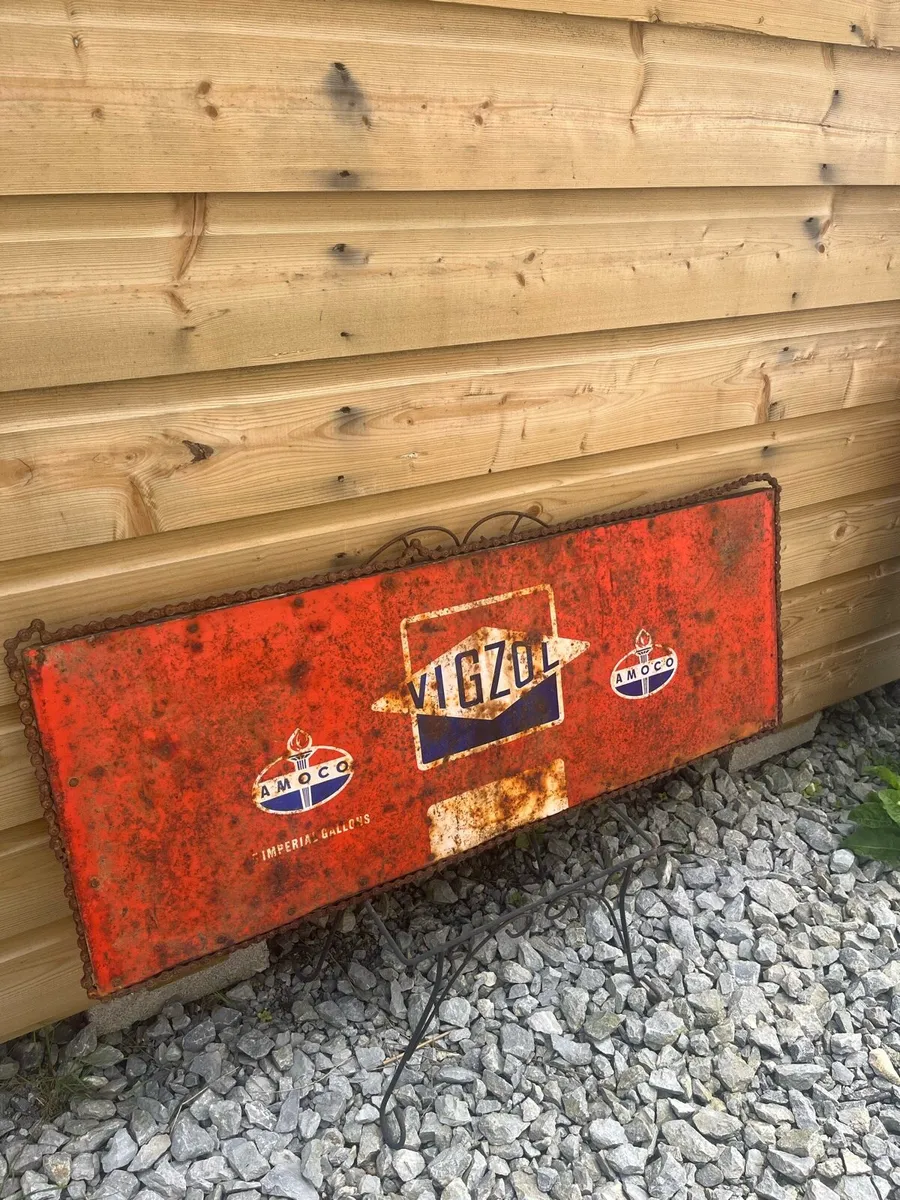 Antique Vigzol Amoco Sign - Image 2