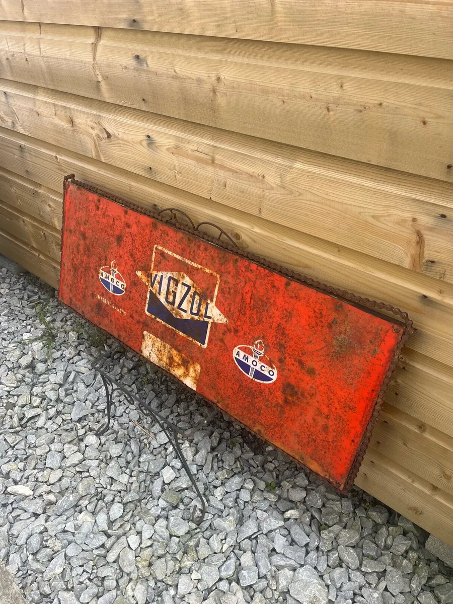 Antique Vigzol Amoco Sign - Image 3