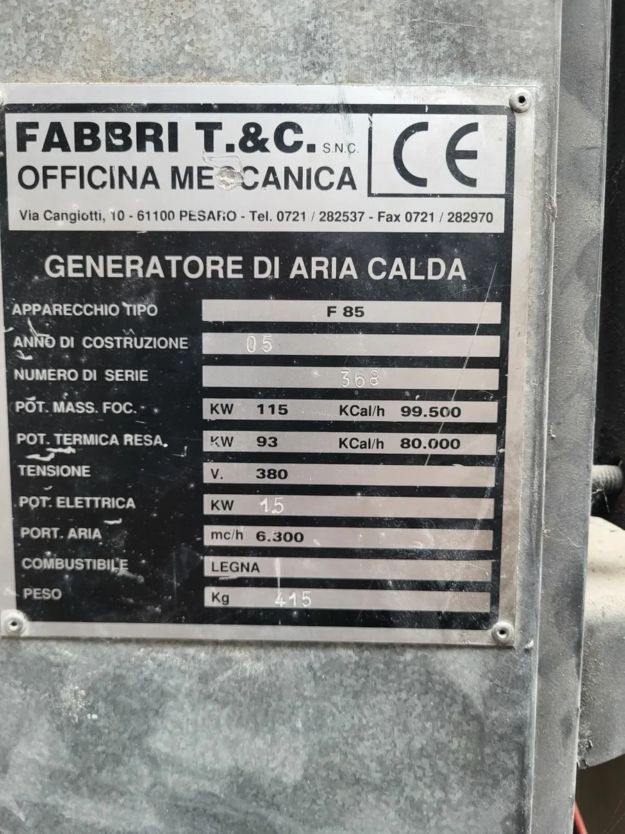 Fabbri  wood burning factory heater - Image 1