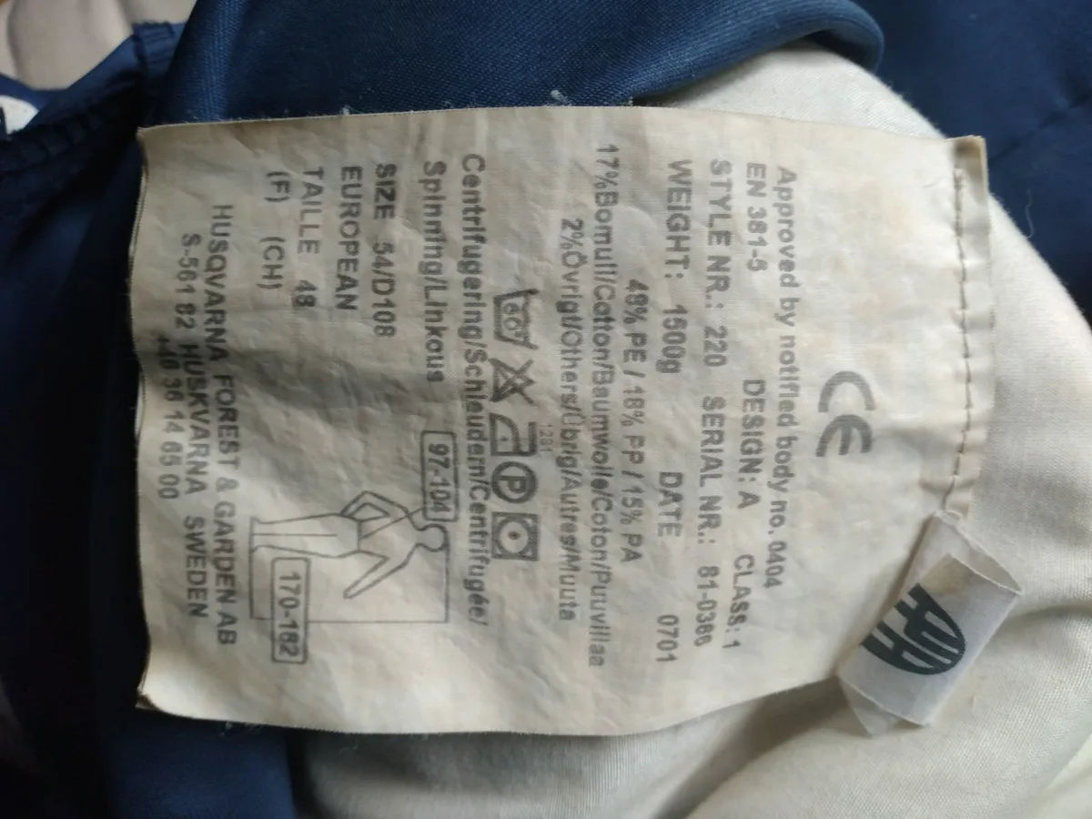 Husqvarna chainsaw trousers - Image 2