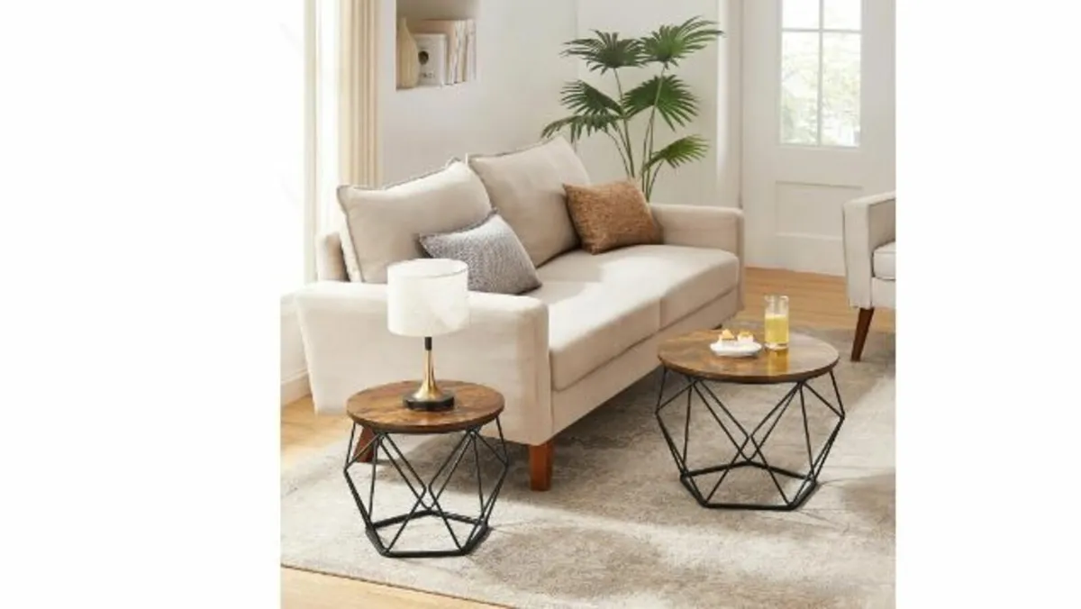Round Coffee Table, Set of 2, Living Room - Image 2
