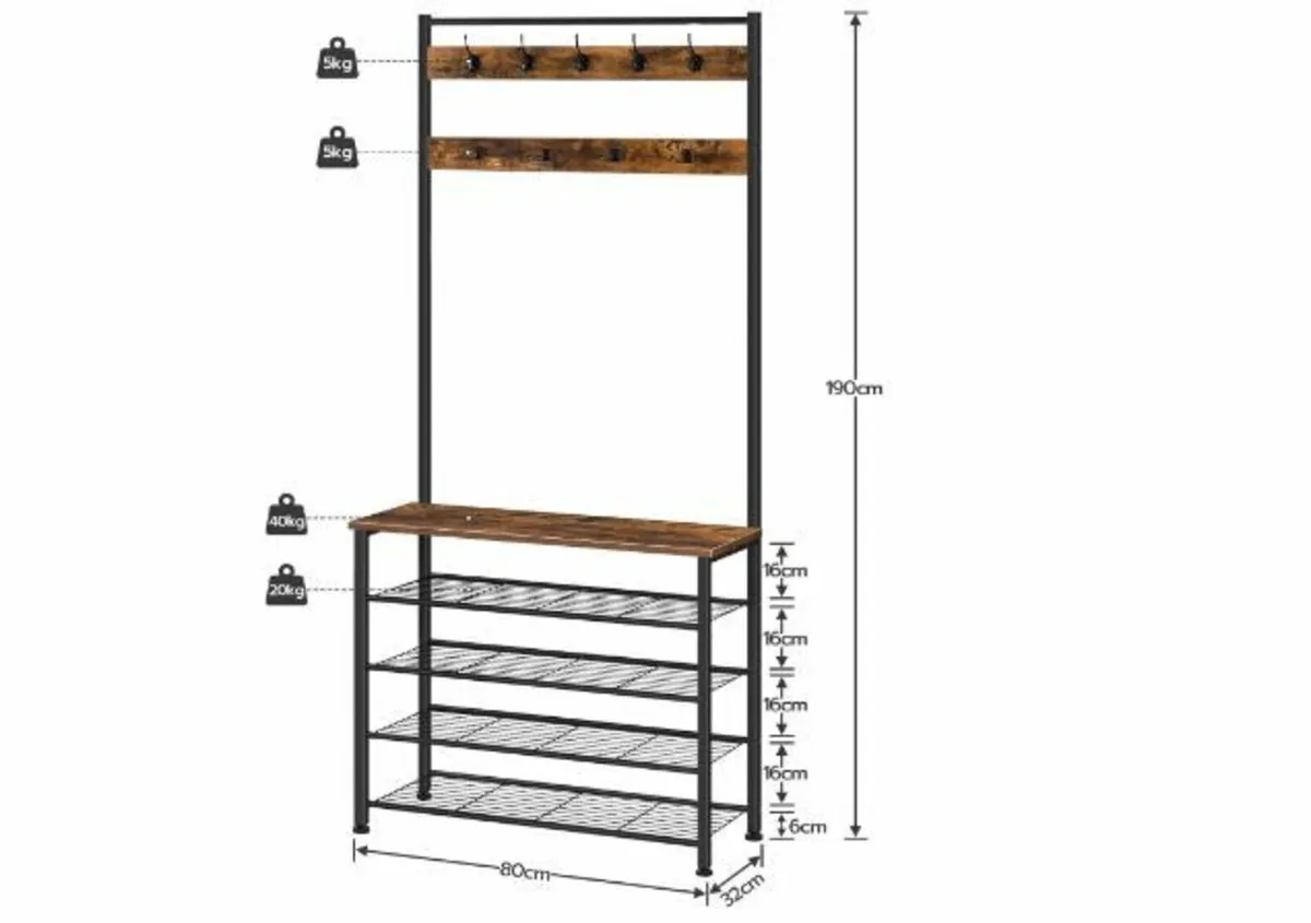 Coat Rack Shoe Rack - Image 3