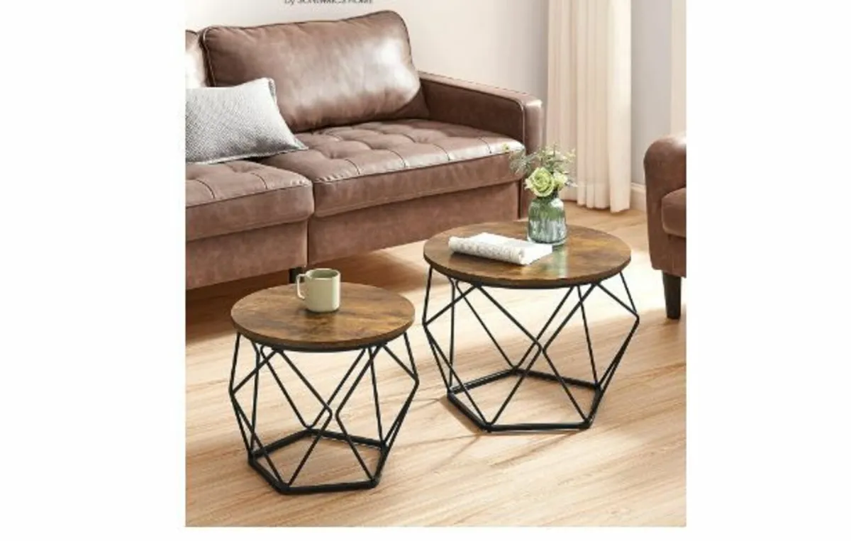 Round Coffee Table, Set of 2, Living Room - Image 3