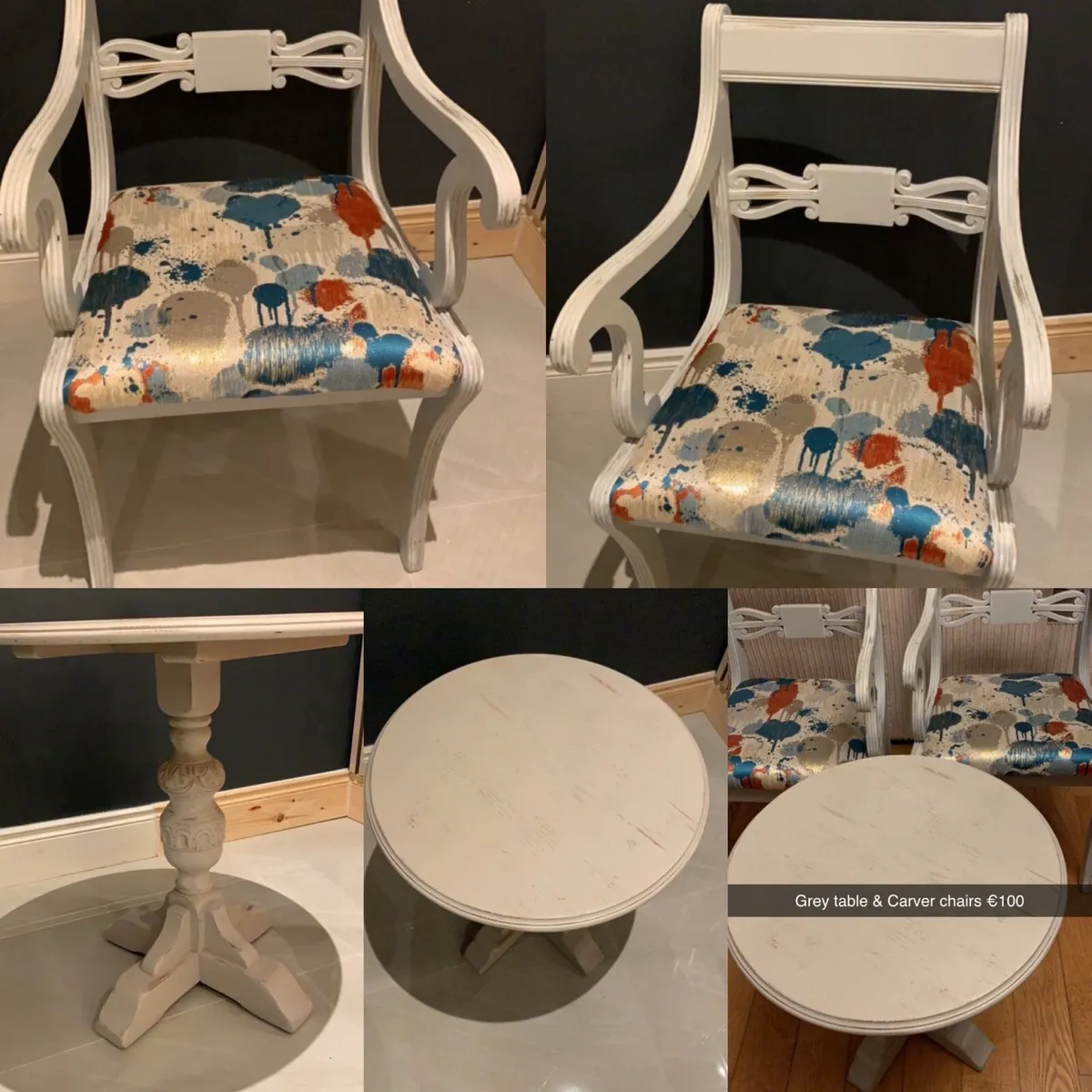 Table & 2 carvers - Image 1