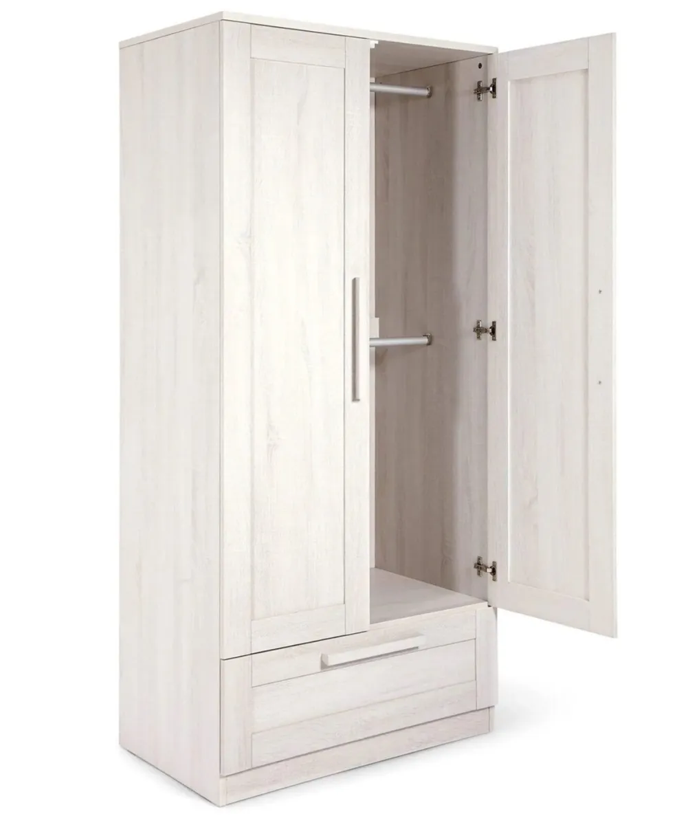 Mamas and Papas Atlas wardrobe- Nimbus White - Image 3