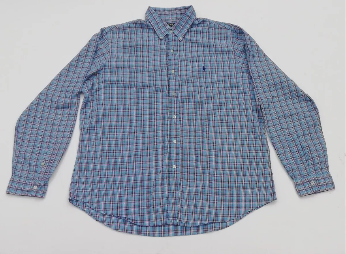 Ralph Lauren Mens long sleeve checked shirt XL - Image 4