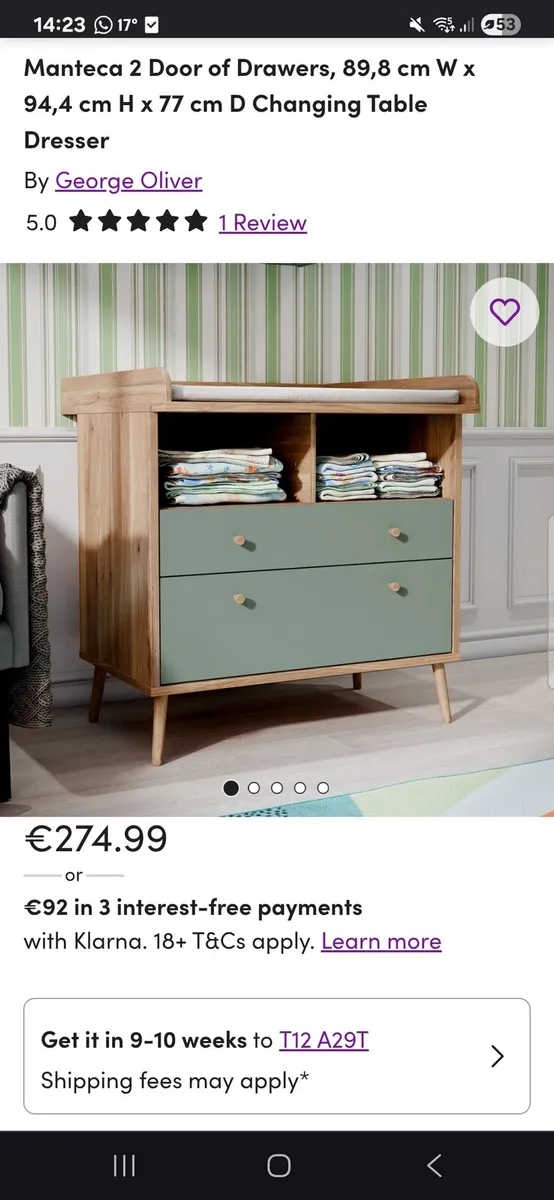 Brand new (in box) newborn chest of drawers - Image 1