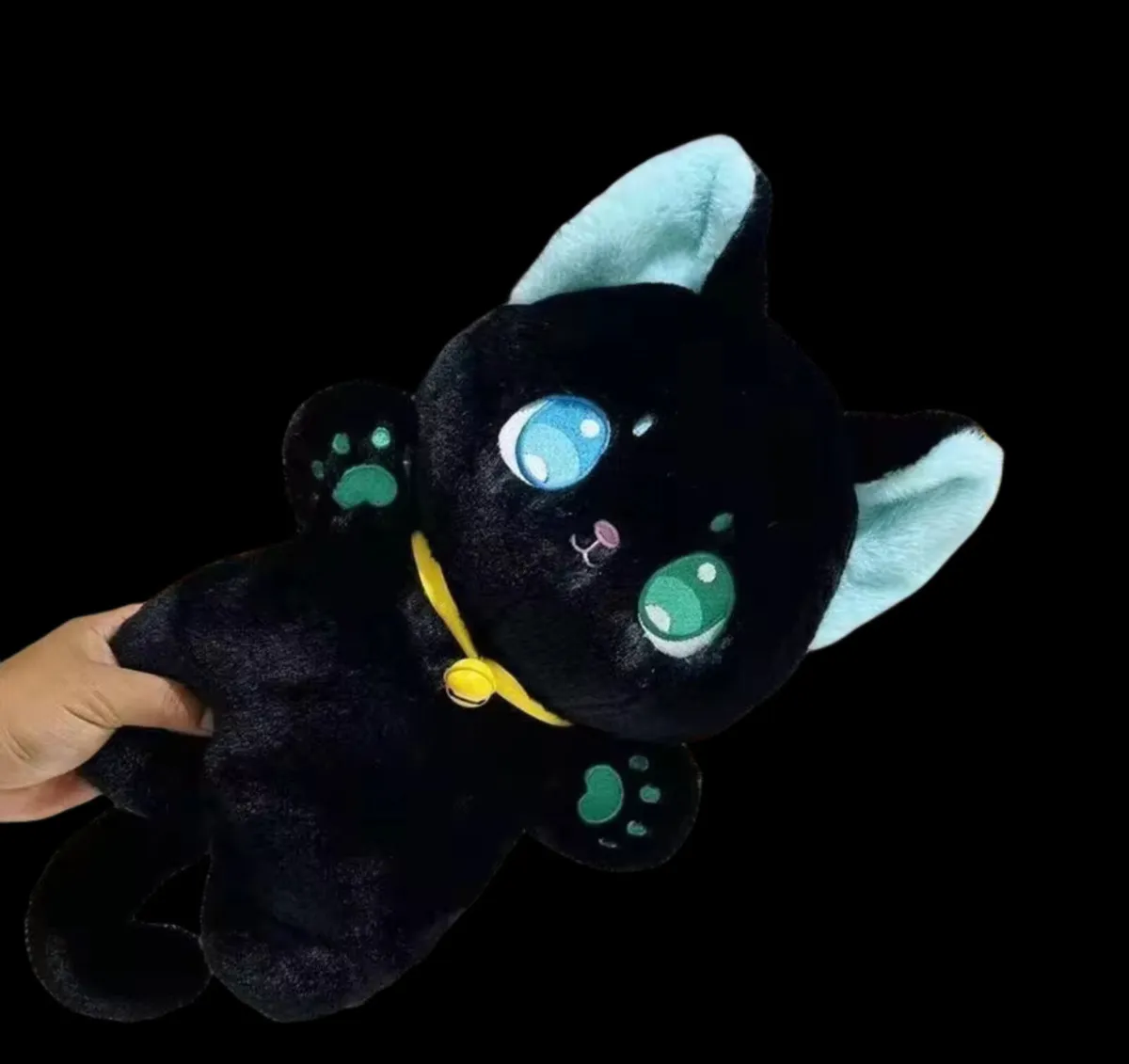 25cm Black and White Cat Plush Toy Grab Stuff - Image 3