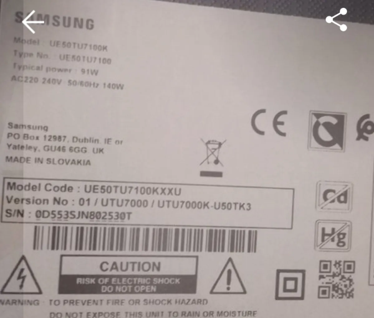 Samsung 50" Smart 4k Ultra Hd Hdr Led Tv - Image 2
