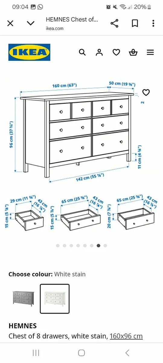 Hemnes sideboard, 50e - Image 1