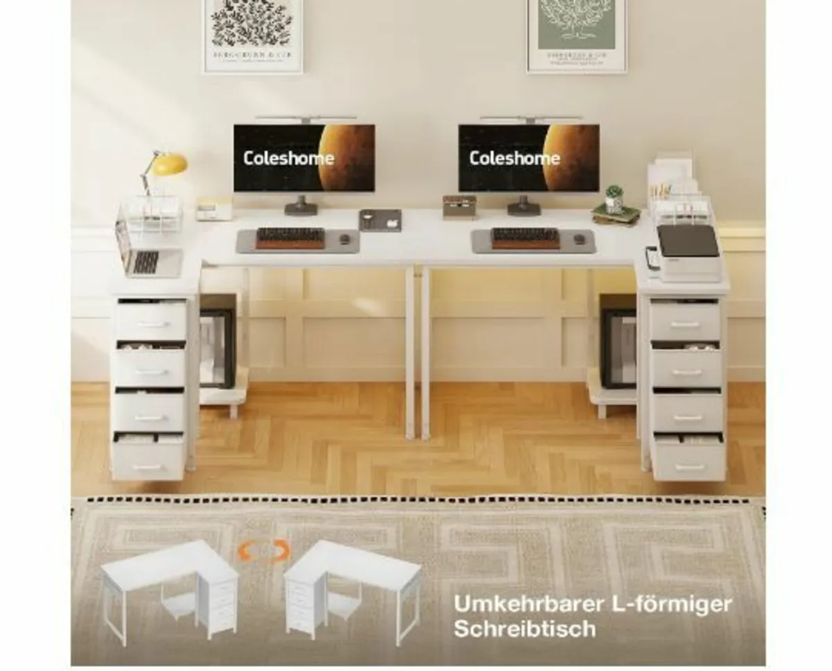 Corner Desk, 100 x 70 cm, L Shape Desk - Image 3