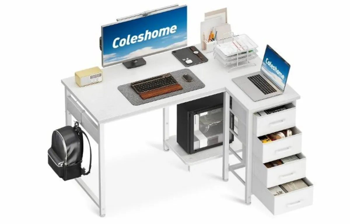 Corner Desk, 100 x 70 cm, L Shape Desk - Image 4