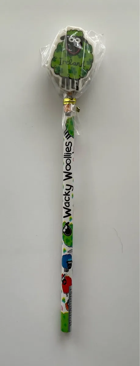 BRAND NEW Wacky Woolies Ireland Pencil & Rubber