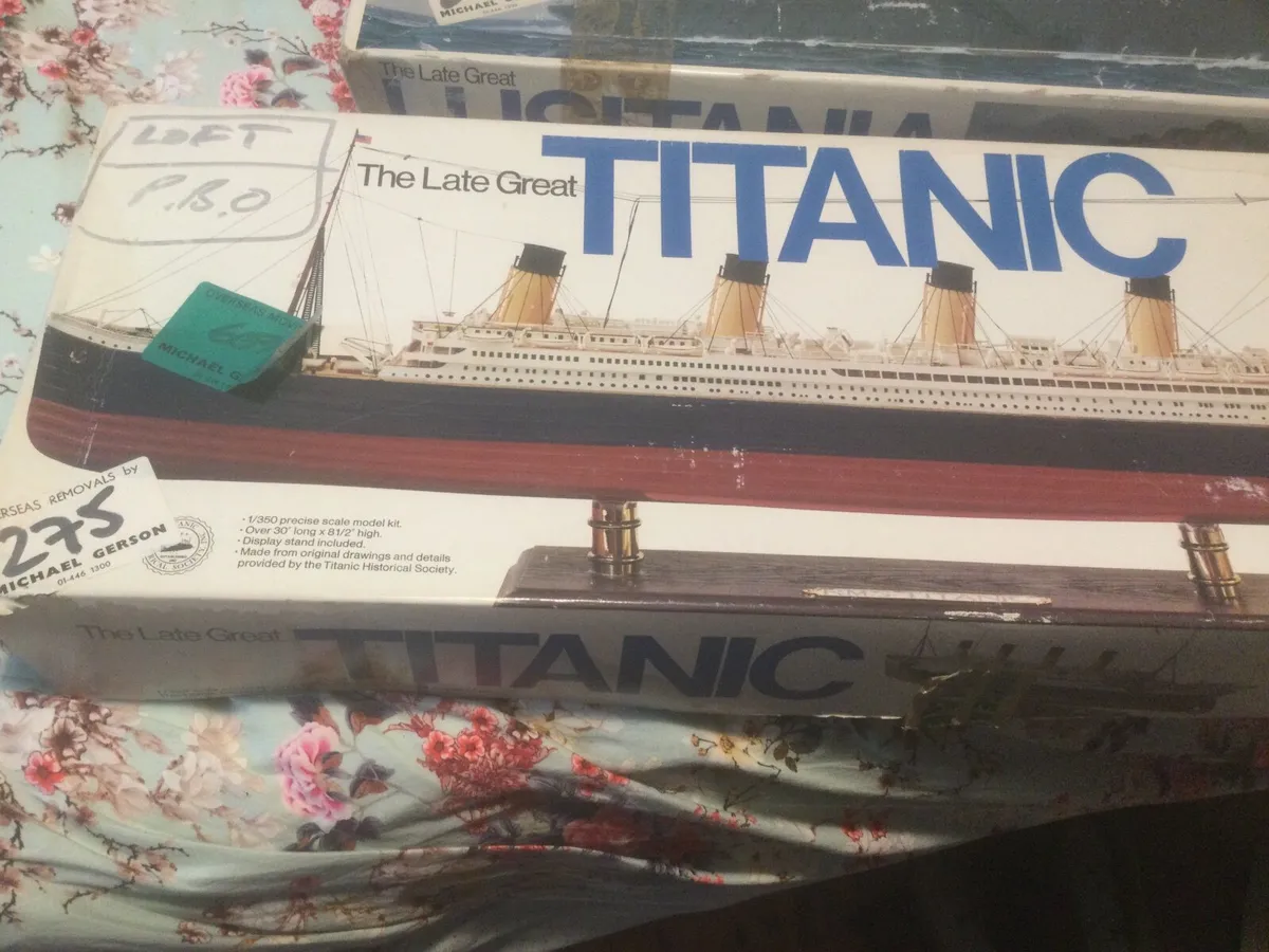 Scale models of the titanic and the lusitania - Image 1