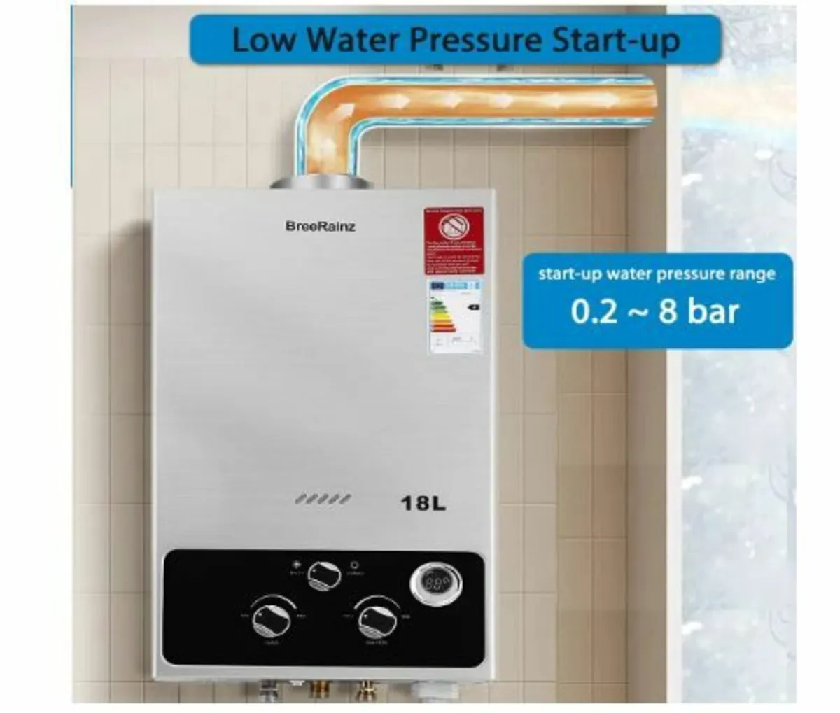 18LPM Gas Instantaneous Water Heater, 36KW - Image 4