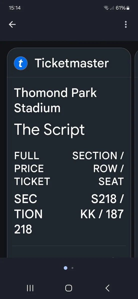 Concert tickets