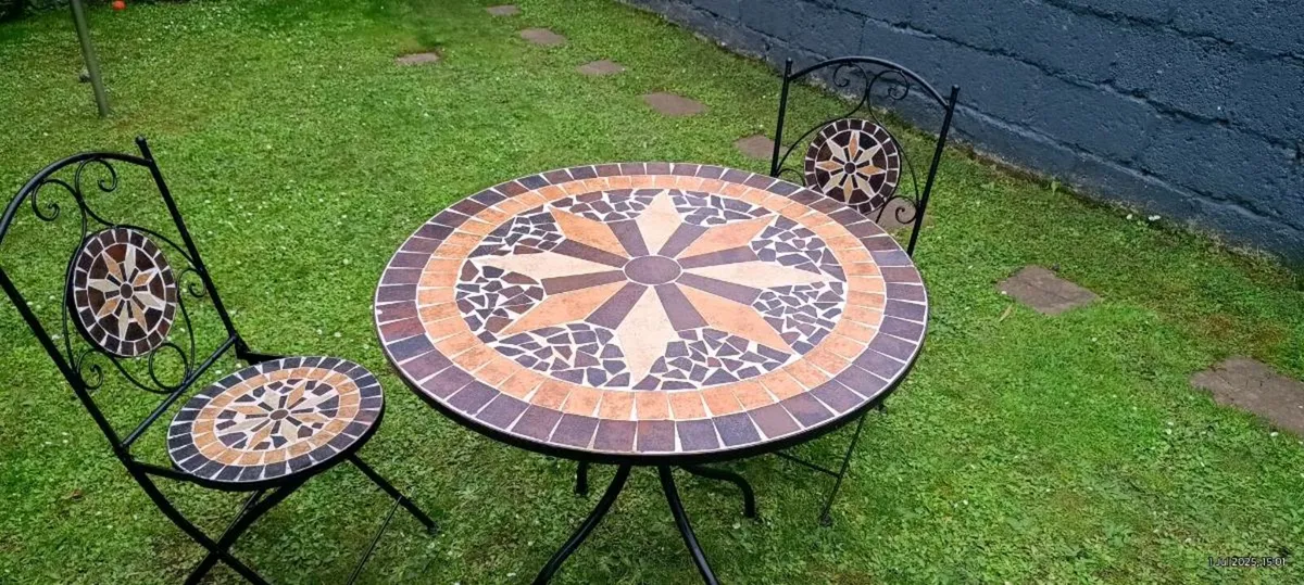 2 Seater Heavy Metal Patio Set - Image 1
