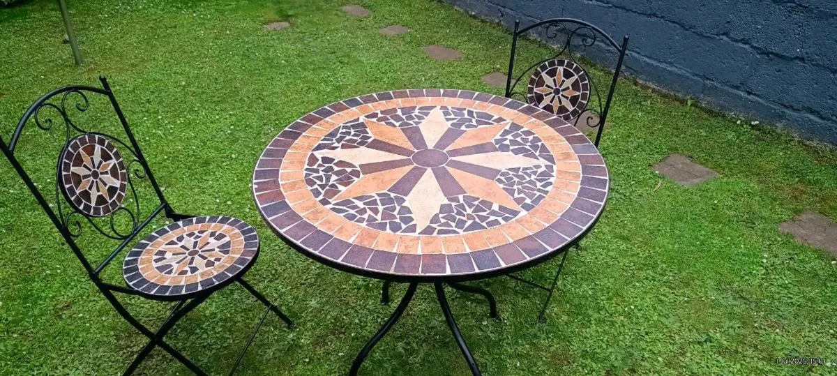 2 Seater Heavy Metal Patio Set - Image 2
