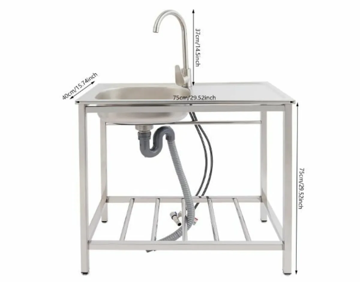 Stainless Steel Workbench Sink - Image 4