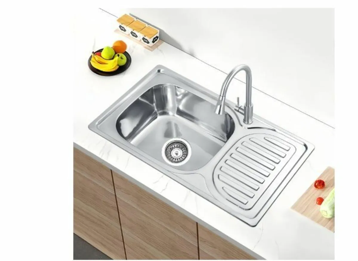 Stainless Steel Sink, 76 x 43 cm - Image 1