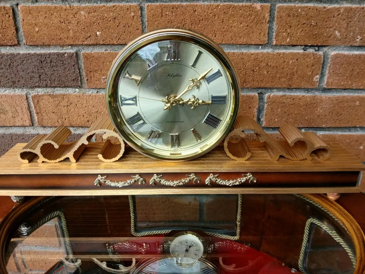 Brass mantel clock. - Image 1