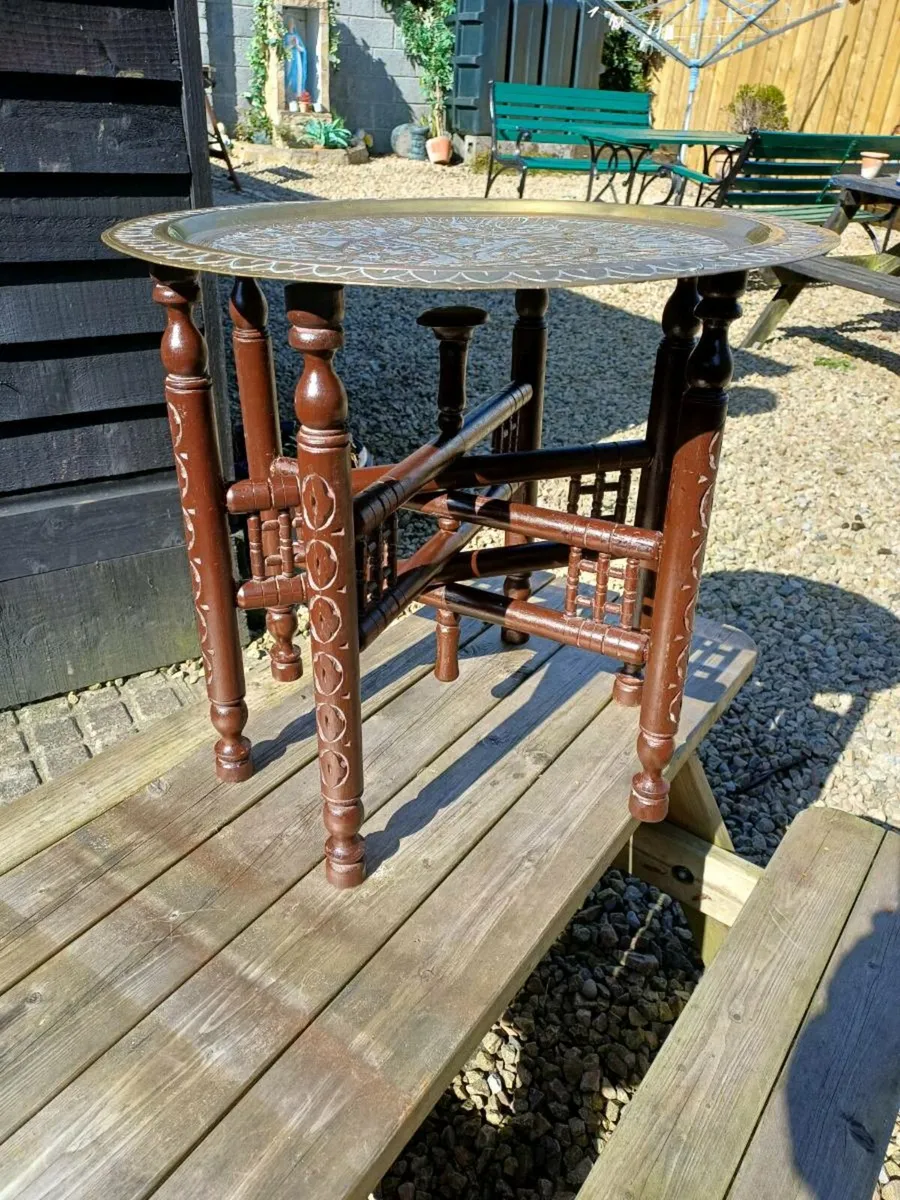 Vintage Moroccan Foldup Table - Image 1