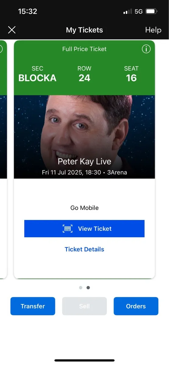 Peter Kay tickets Friday 11th July - Image 1