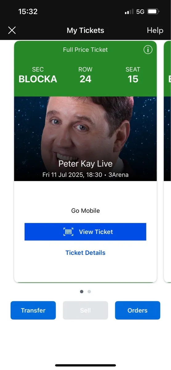 Peter Kay tickets Friday 11th July - Image 2