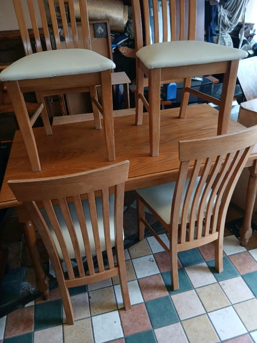 Table and 4 Chairs - Image 1