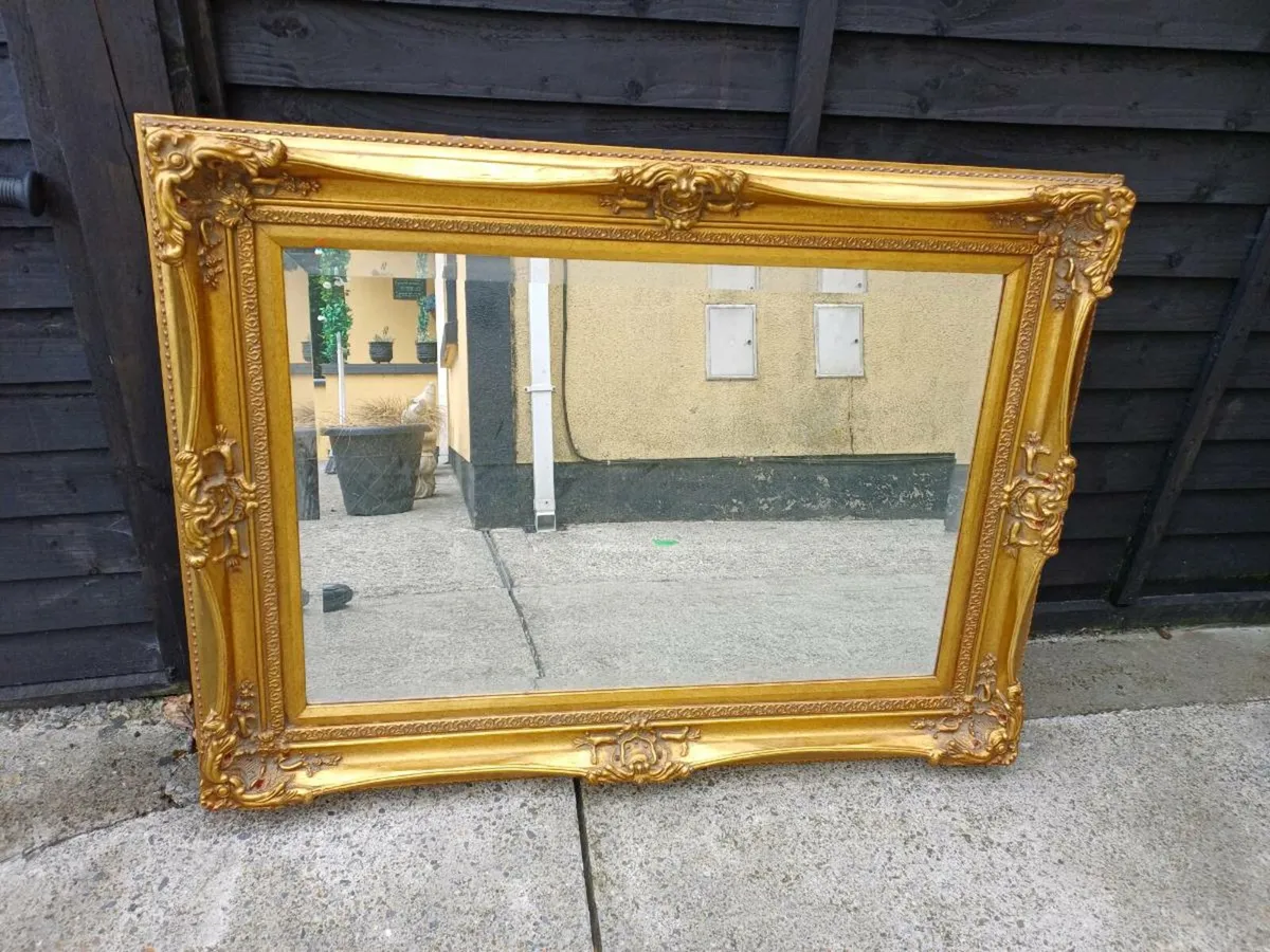 Collection of Large Vintage Gilt Framed Mirrors - Image 4