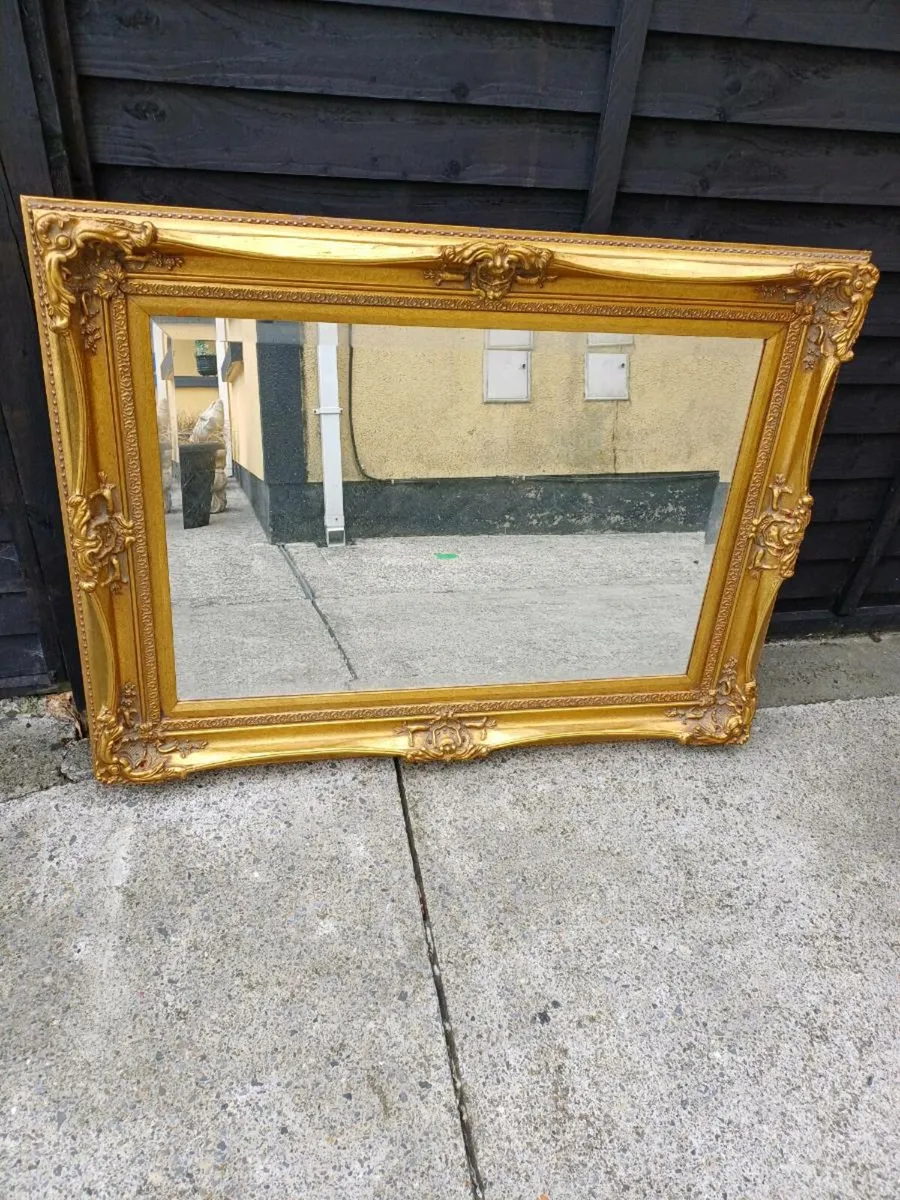 Collection of Large Vintage Gilt Framed Mirrors - Image 3