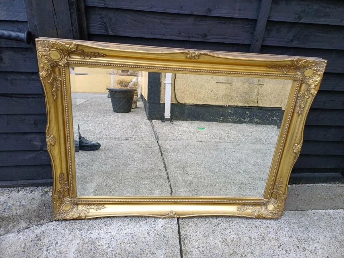 Collection of Large Vintage Gilt Framed Mirrors - Image 4