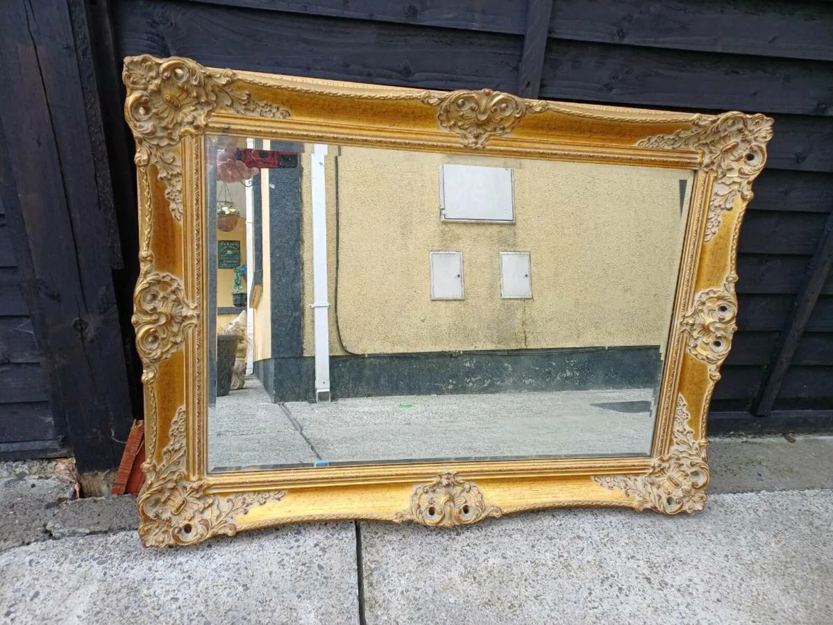 Collection of Large Vintage Gilt Framed Mirrors - Image 1