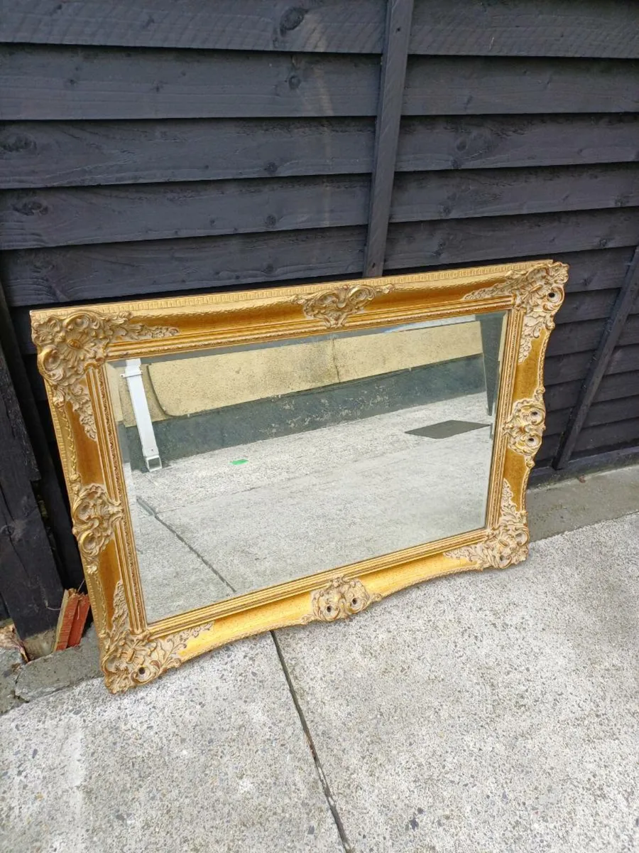 Collection of Large Vintage Gilt Framed Mirrors - Image 3