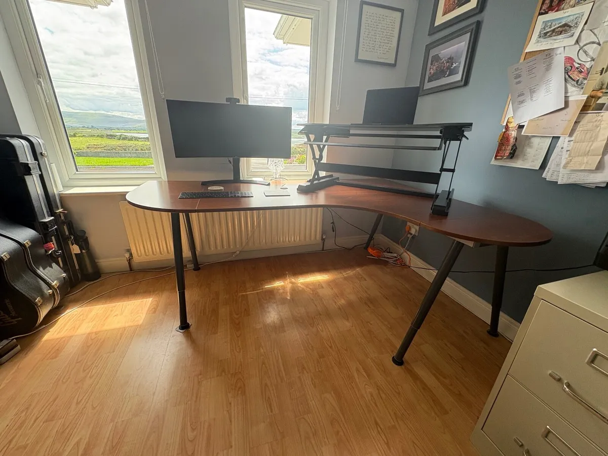 Corner Office Desk & Standing Topper - Image 1
