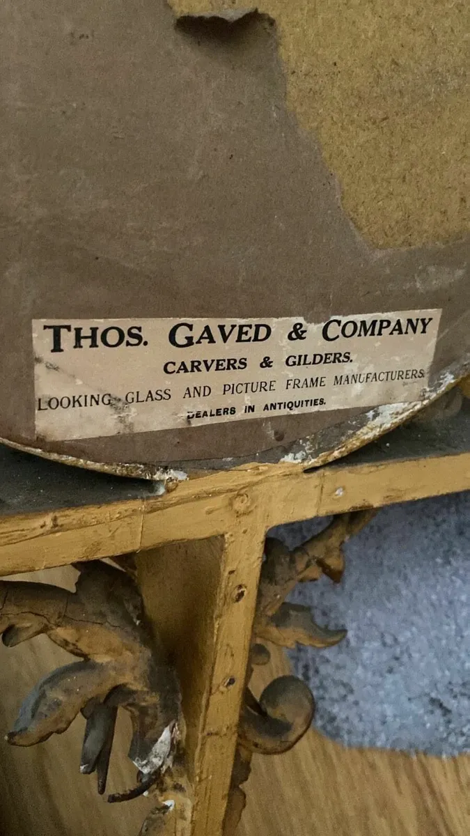 c1860 Thomas Gaved & Company Gesso and Gilt Mirror - Image 2