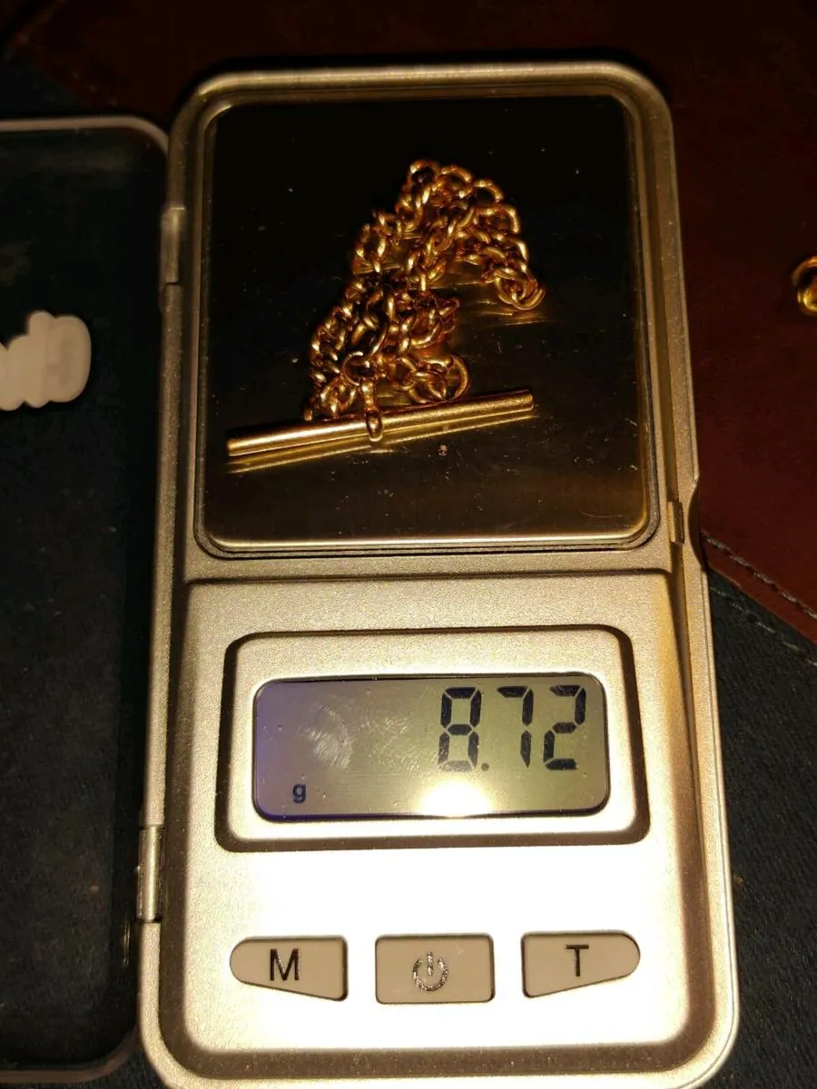 CHUNKY T-BAR, 9CT Thick Gold 8.72 Gram 8"Bracelet - Image 4