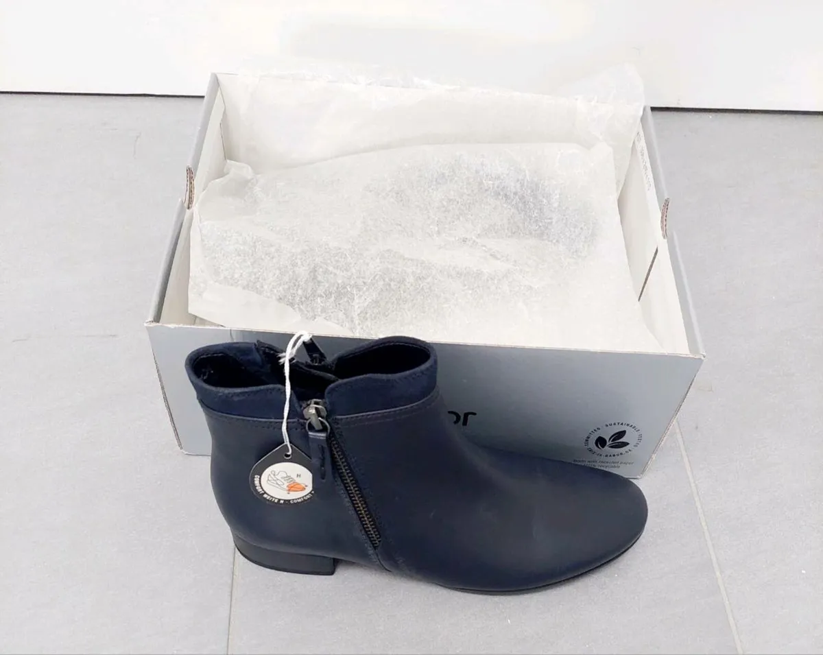 Brand New Gabor Boots; Size 5 Navy - Image 1