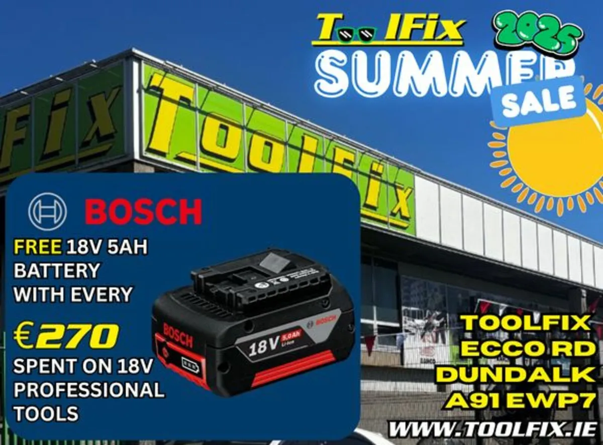 FREE Bosch Battery with EVERY €270 Spent