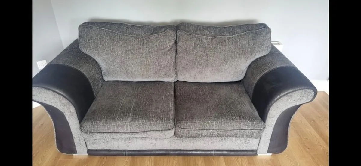 2 and 3 seater sofa and poof from EZ Living - Image 1