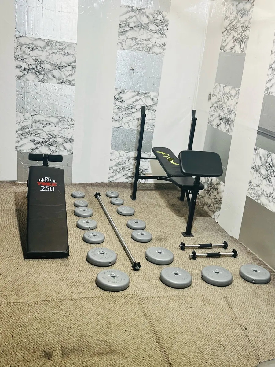 2 X bench’s 50KG weights set barbell dumbbells - Image 2