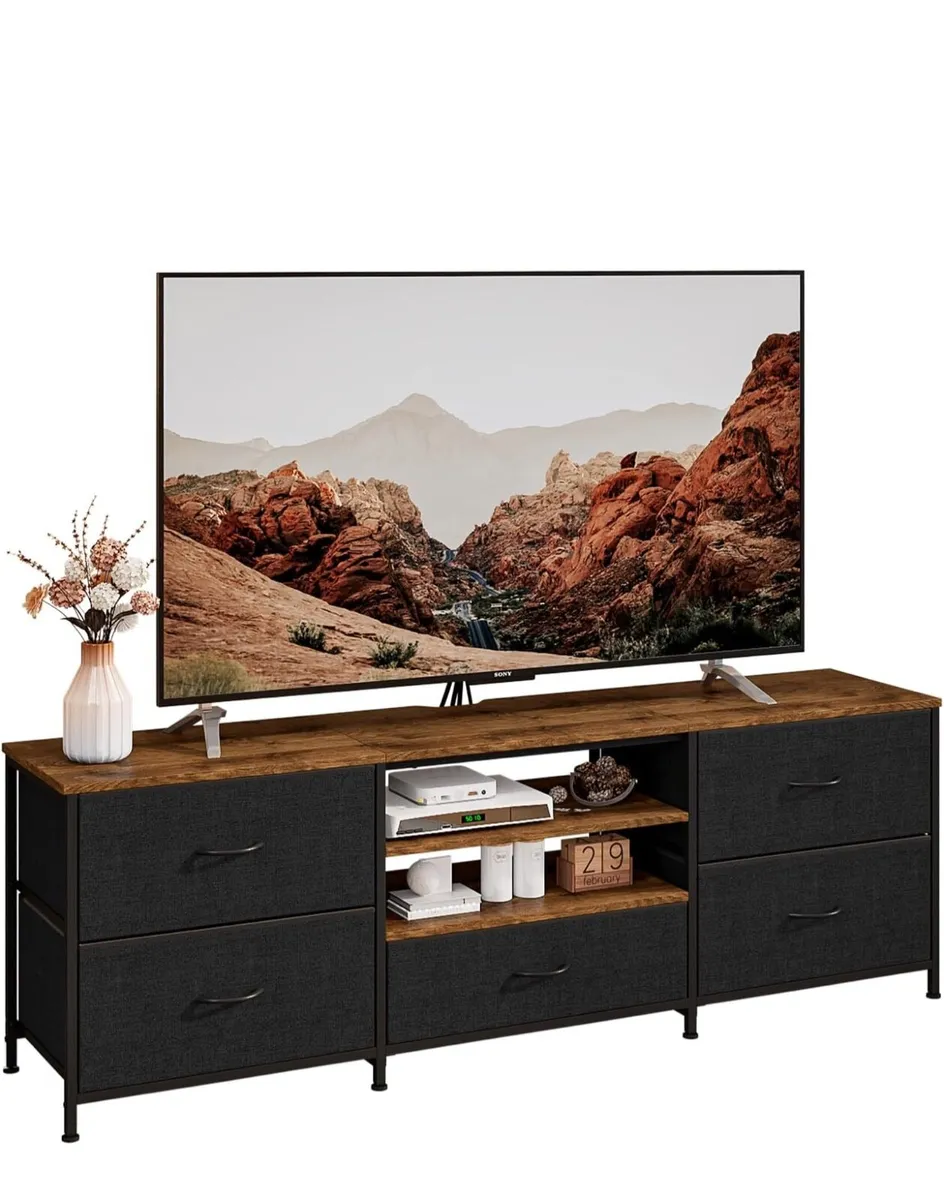 TV Stand Cabinet, TV Unit TV Console Table with 5 - Image 1