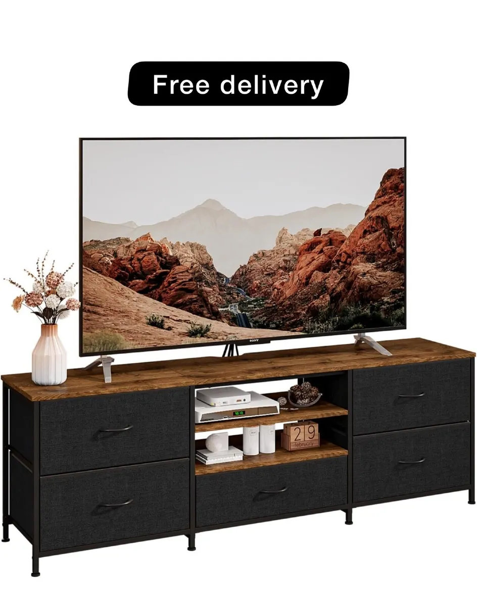TV Stand Cabinet, TV Unit TV Console Table with 5 - Image 1
